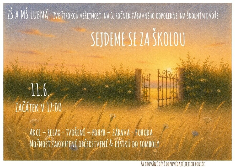 Pozvánka na akci : „Sejdeme se za školou“